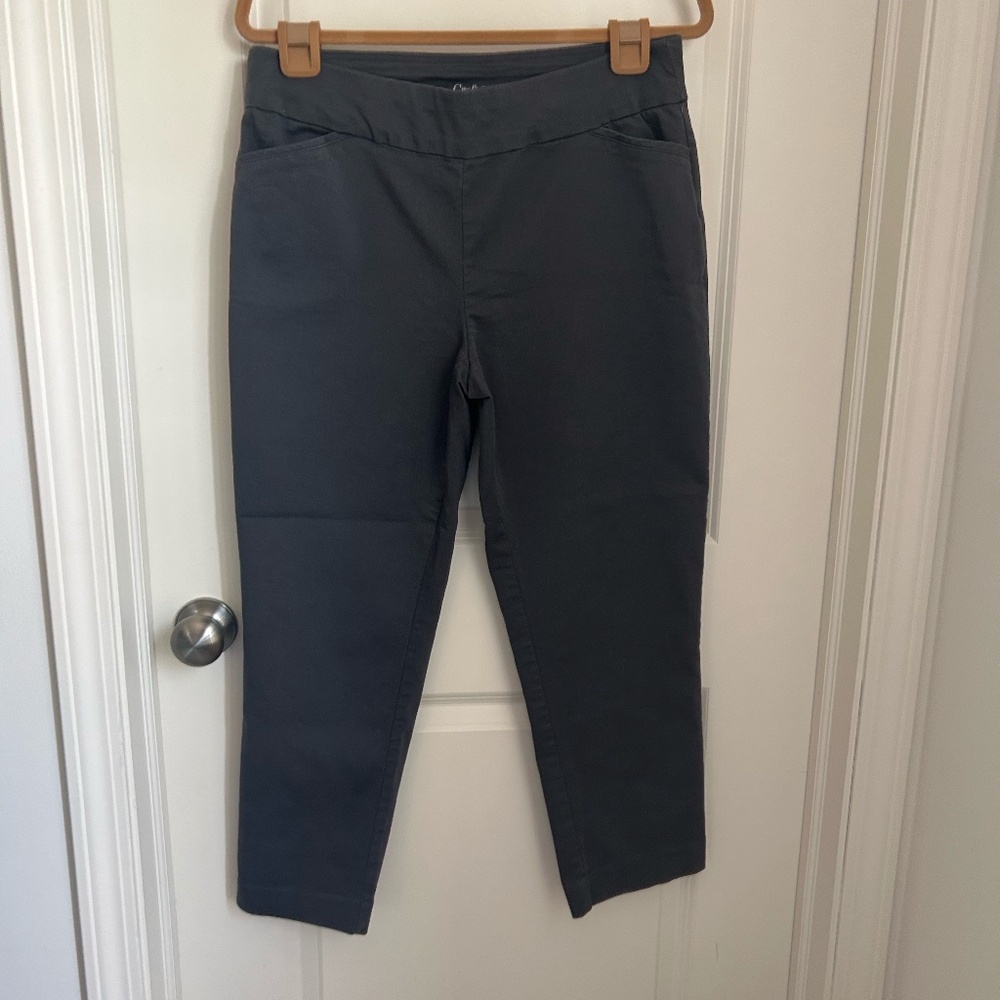 Croft & Barrow Petite Gray Effortless Stretch Pant